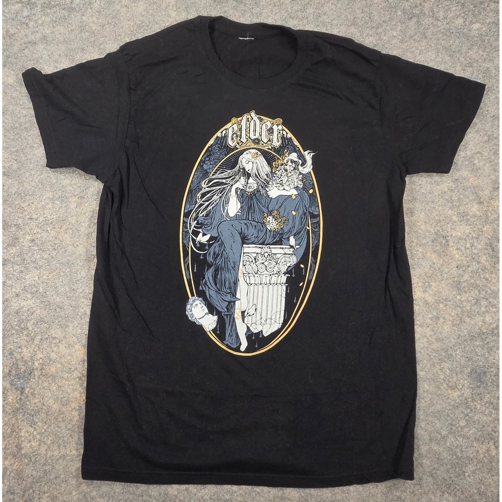 Elder Band T-Shirt Black Art Nouveau Graphic Stoner Rock Heavy Psych Men's M